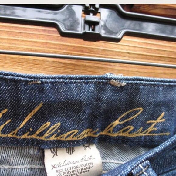 Dark Blue Low Rise Flare Jeans 27 X 34 - Picture 8 of 8